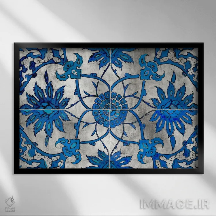 تابلو پنل تزیینی III اثر الی رابرتز - نمای قابدار مشکی