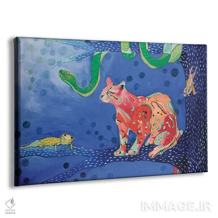 تابلو حیوانات آمازون اثر امیلی رید - نمای پرسپکتیو محصول
