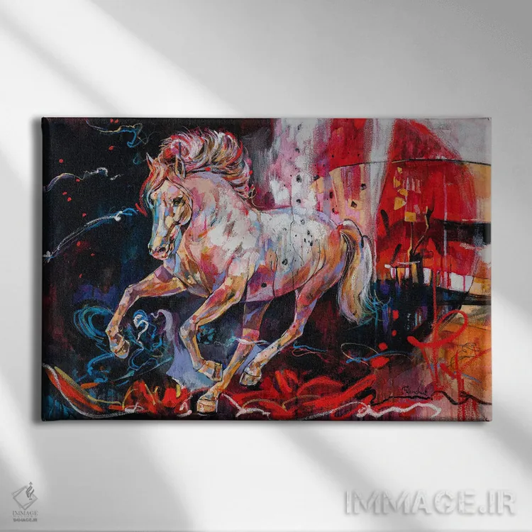 تابلو سواری وحشی اثر استر فرانچوک - نمای روبهرو روی دیوار