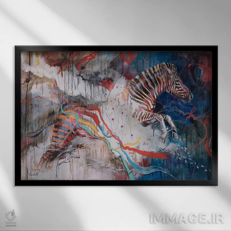 تابلو اراده امواج اثر استر فرانچوک - نمای قابدار مشکی