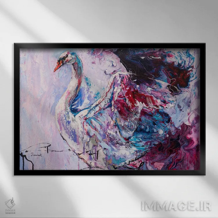 تابلو امواج زیبایی اثر استر فرانچوک - نمای قابدار مشکی