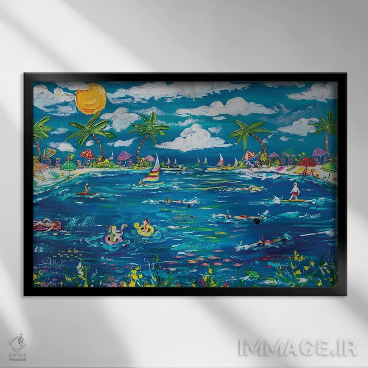 تابلو حس تابستانی اثر استل گرنگس - نمای قابدار مشکی