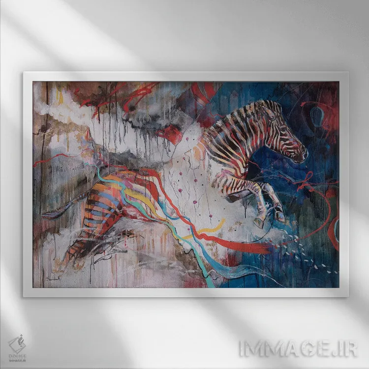 تابلو اراده امواج اثر استر فرانچوک - نمای قابدار سفید