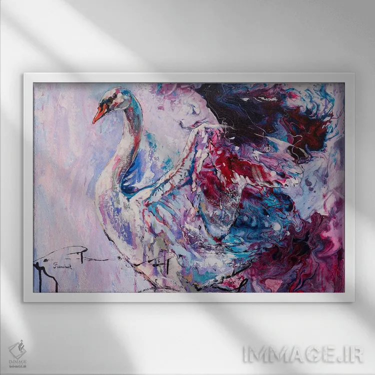 تابلو امواج زیبایی اثر استر فرانچوک - نمای قابدار سفید