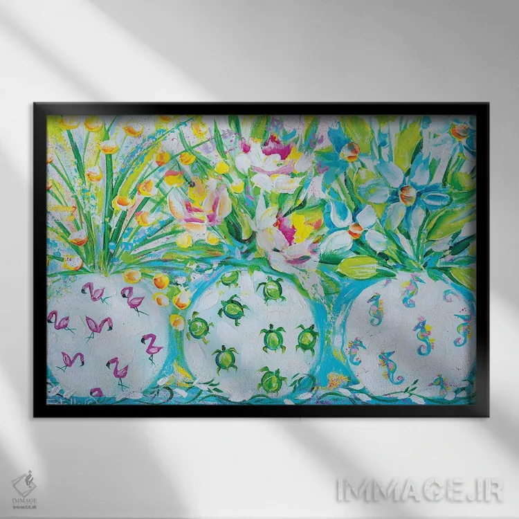 تابلو سهگانه خطرناک اثر استل گرنگس - نمای قابدار مشکی