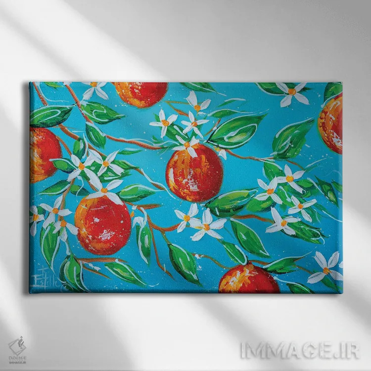 تابلو پرتقالها اثر استل گرنگس - نمای روبهرو روی دیوار