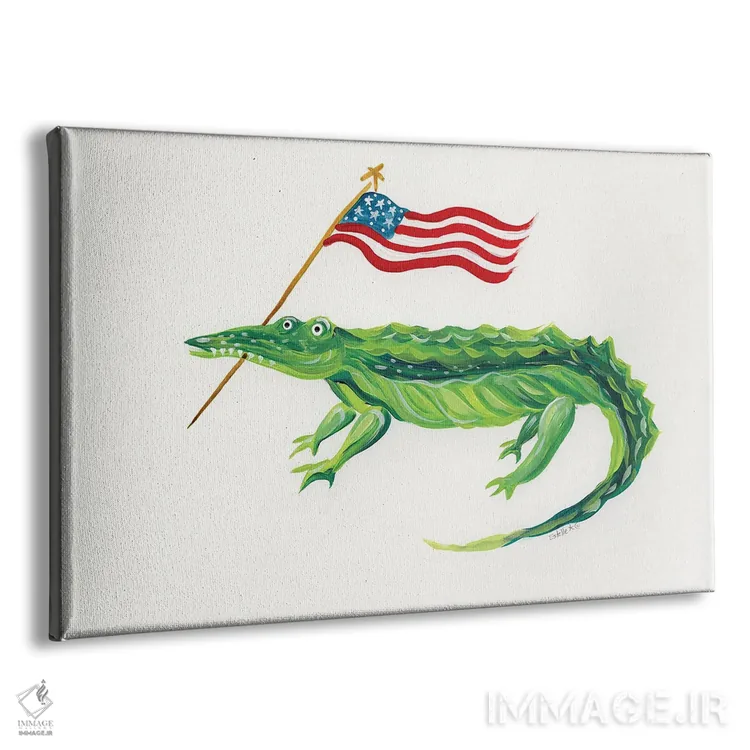 تابلو پرچم تمساح اثر استل گرنگس - نمای پرسپکتیو محصول