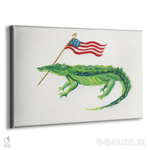 تابلو پرچم تمساح اثر استل گرنگس - نمای پرسپکتیو محصول