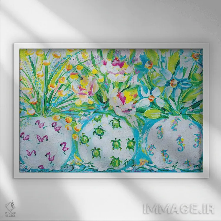 تابلو سهگانه خطرناک اثر استل گرنگس - نمای قابدار سفید