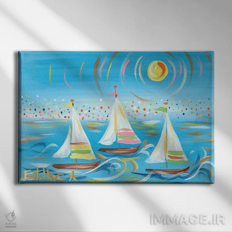 تابلو بادبان خیالانگیز اثر استل گرنگس - نمای روبهرو روی دیوار