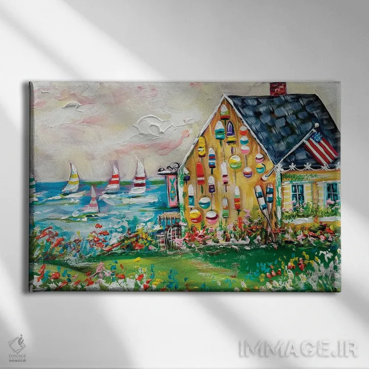تابلو خانه قایقی اثر استل گرنگس - نمای روبهرو روی دیوار