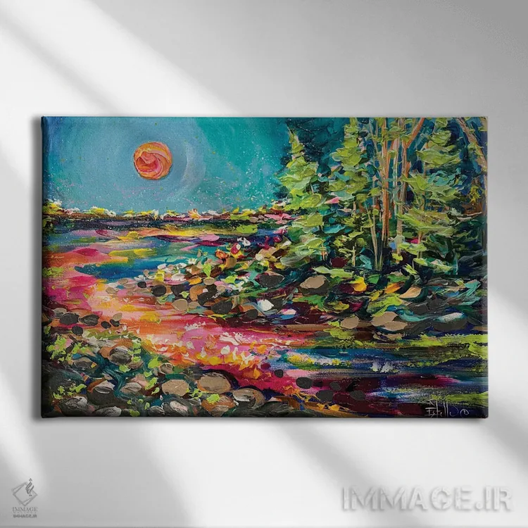 تابلو شبی جادویی اثر استل گرنگس - نمای روبهرو روی دیوار