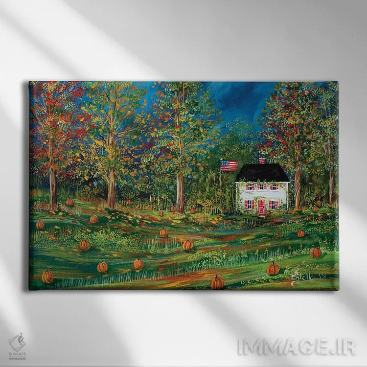تابلو ادویه کدوتنبل اثر استل گرنگس - نمای روبهرو روی دیوار