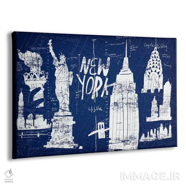 تابلو آبی نیویورک اثر ادوارد سلکرک - نمای پرسپکتیو محصول