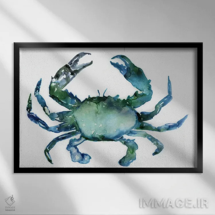 تابلو خرچنگ اثر ادوارد سلکرک - نمای قابدار مشکی