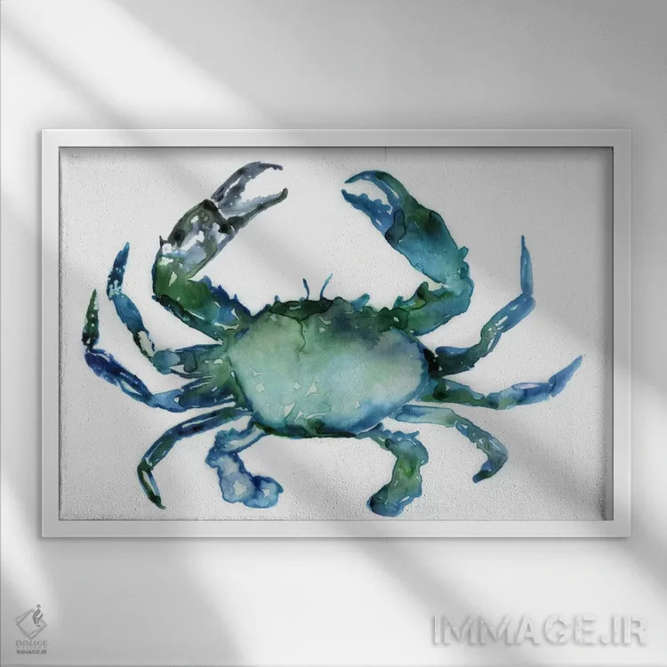 تابلو خرچنگ اثر ادوارد سلکرک - نمای قابدار سفید