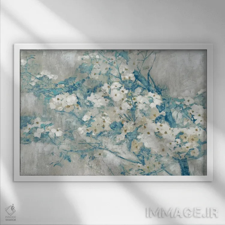 تابلو شکوفهی درخت درگوود ۱ اثر ادوارد سلکرک - نمای قابدار سفید