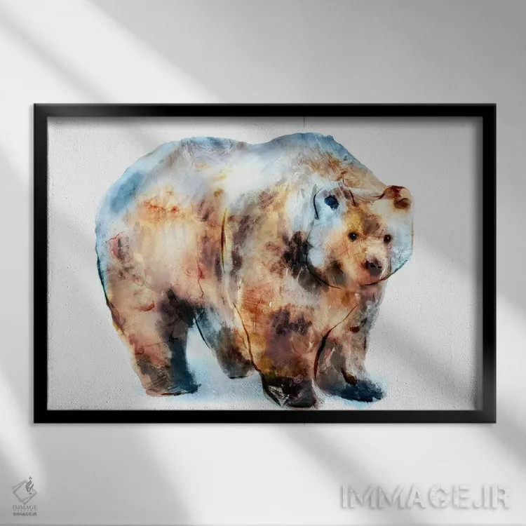 تابلو خرس ۲ اثر ادوارد سلکرک - نمای قابدار مشکی