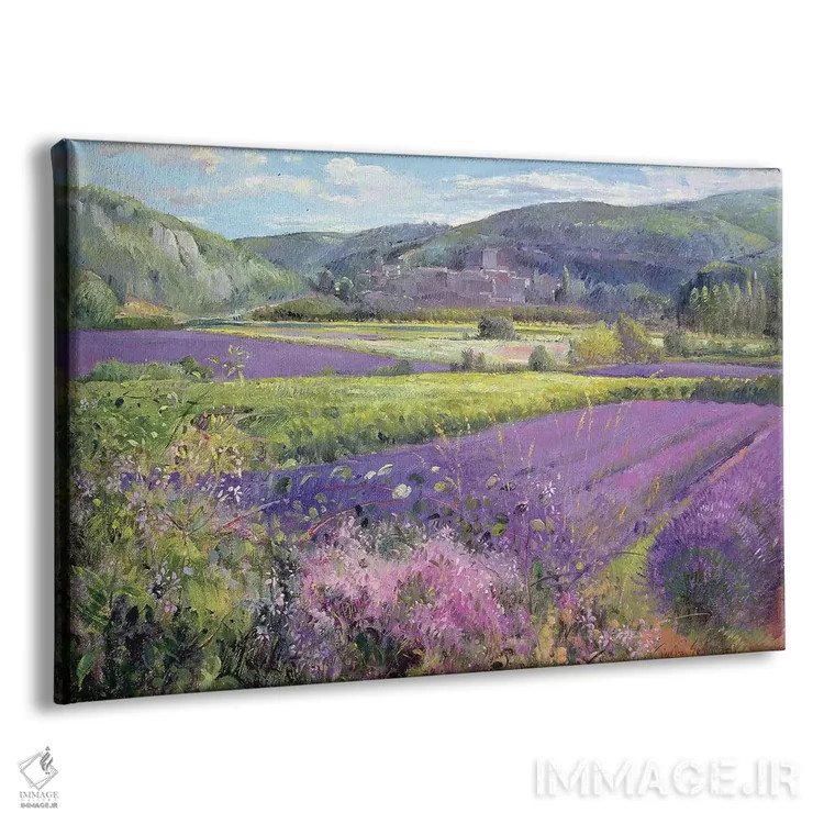 تابلو مزارع اسطوخودوس در پرووانس قدیم اثر تیموتی ایستون - نمای پرسپکتیو محصول