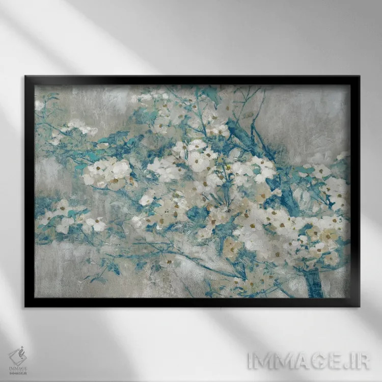 تابلو شکوفهی درخت درگوود ۲ اثر ادوارد سلکرک - نمای قابدار مشکی