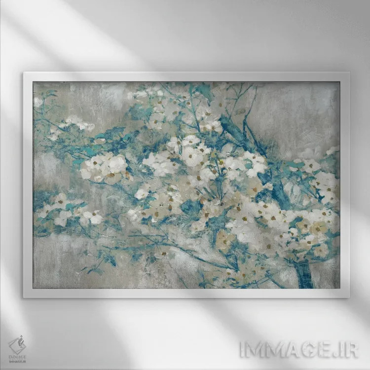 تابلو شکوفهی درخت درگوود ۲ اثر ادوارد سلکرک - نمای قابدار سفید
