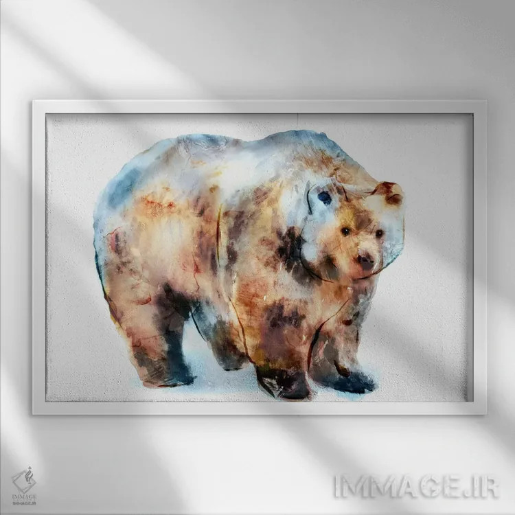 تابلو خرس ۲ اثر ادوارد سلکرک - نمای قابدار سفید