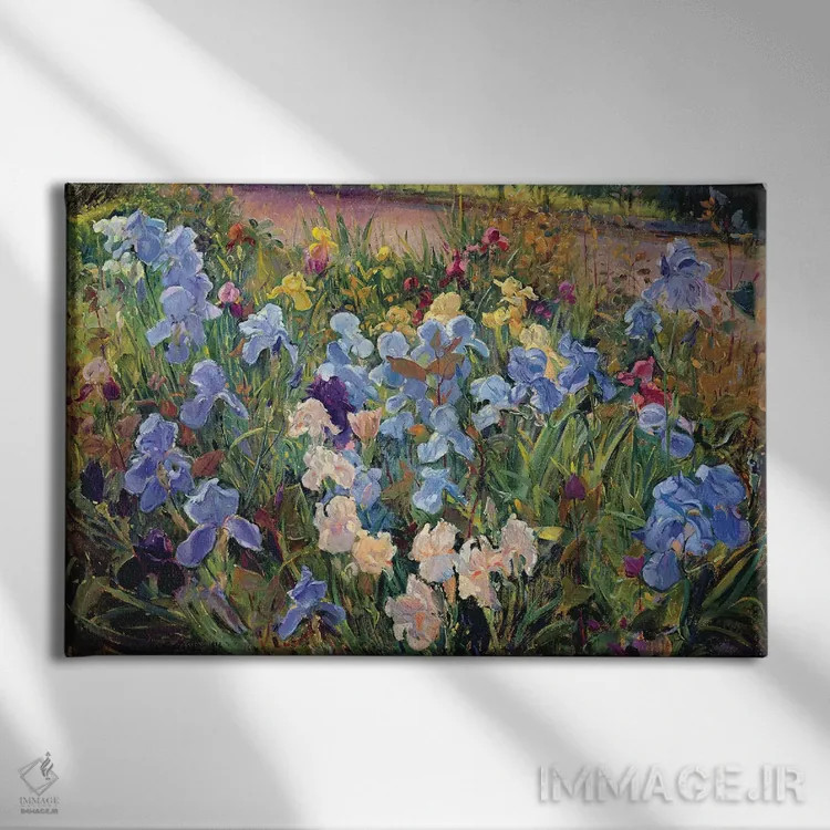 تابلو بستر زنبق، ۱۹۹۳ اثر تیموتی ایستون - نمای روبهرو روی دیوار