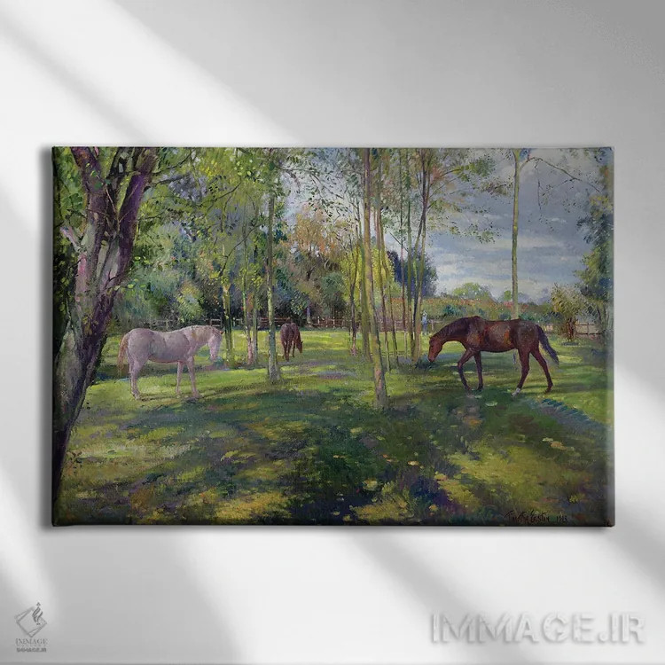 تابلو در مرتع خانه کشیش، ۱۹۹۳ اثر تیموتی ایستون - نمای روبهرو روی دیوار