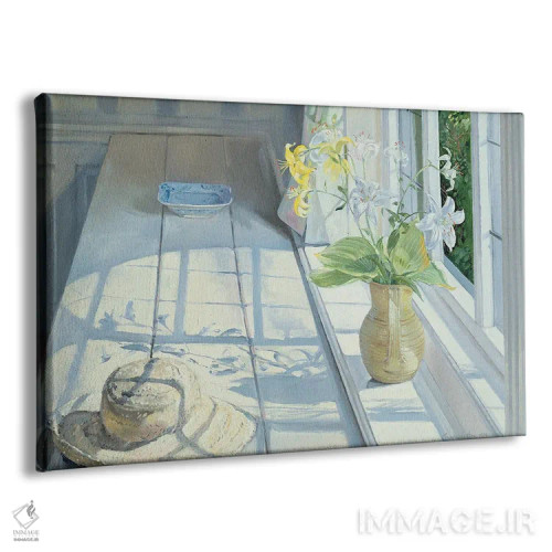 تابلو سوسنها و یک کلاه حصیری اثر تیموتی ایستون - نمای پرسپکتیو محصول