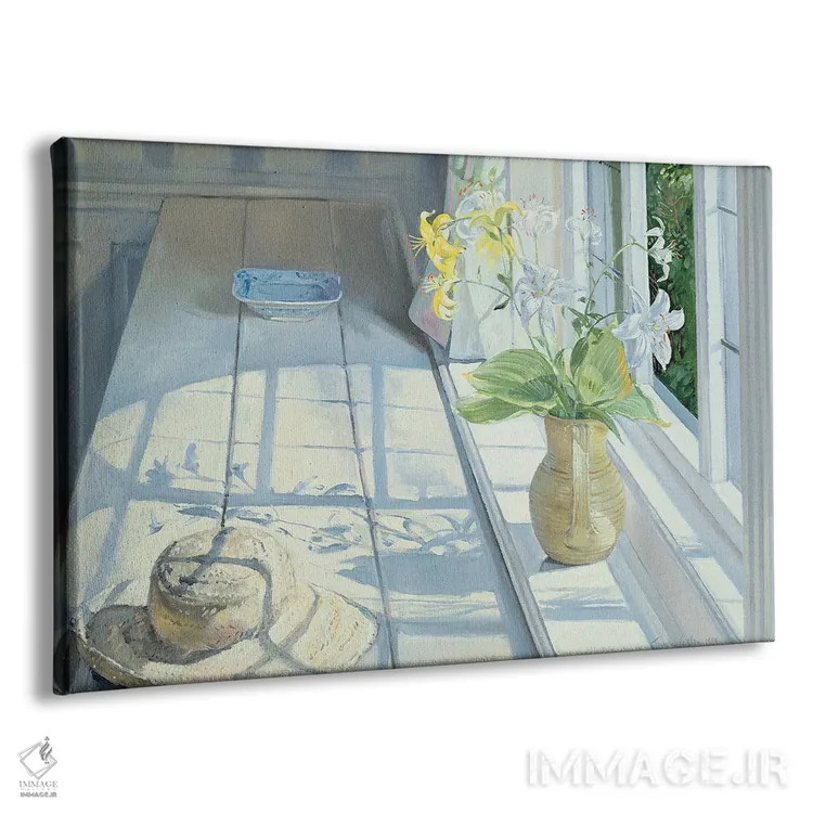 تابلو سوسنها و یک کلاه حصیری اثر تیموتی ایستون - نمای پرسپکتیو محصول