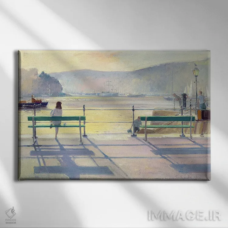 تابلو نمای بندر، ۱۹۹۱ اثر تیموتی ایستون - نمای روبهرو روی دیوار
