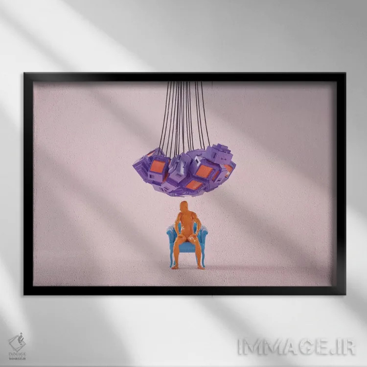 تابلو رنگ آزاد اثر اوگنی سولویف - نمای قابدار مشکی