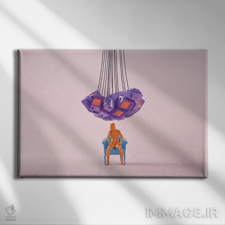 تابلو رنگ آزاد اثر اوگنی سولویف - نمای روبهرو روی دیوار