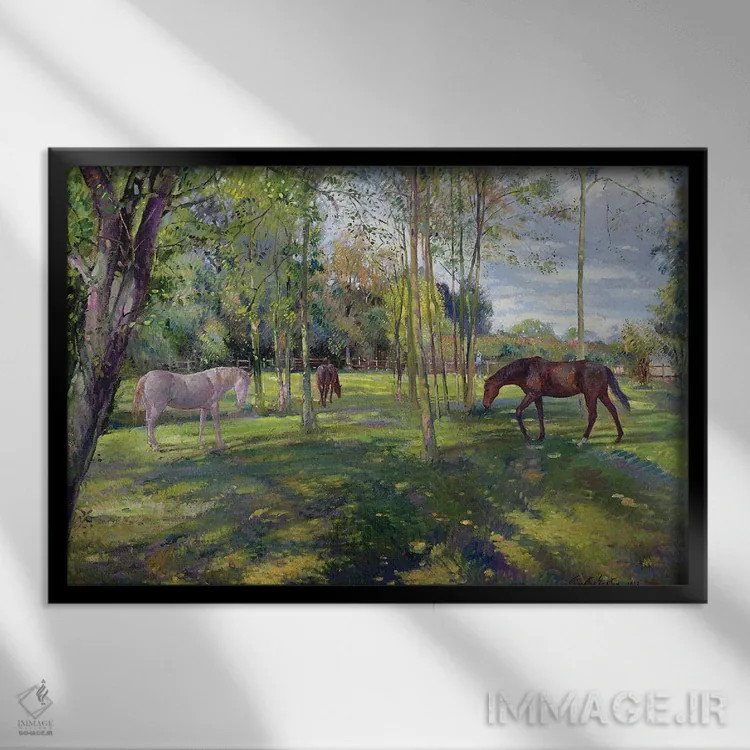 تابلو در مرتع خانه کشیش، ۱۹۹۳ اثر تیموتی ایستون - نمای قابدار مشکی