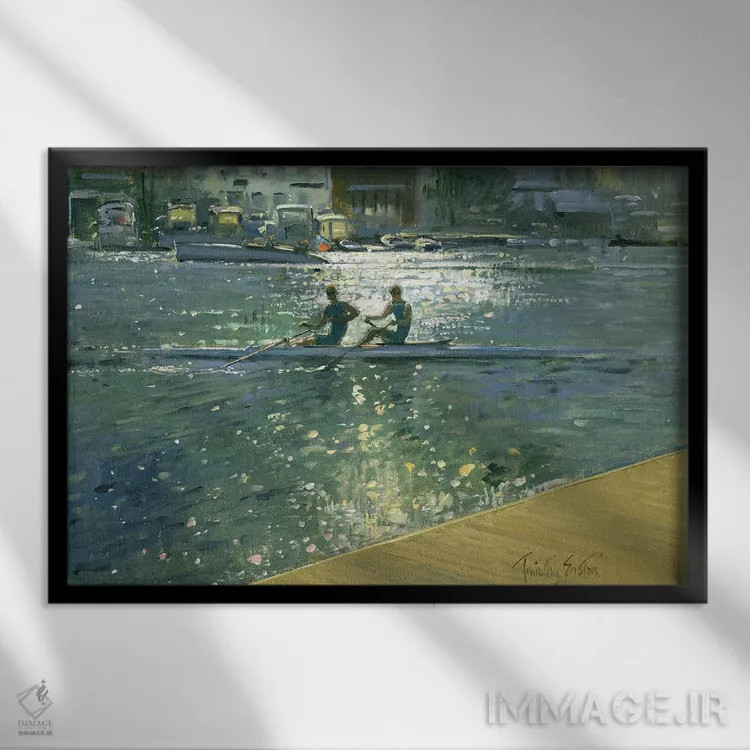 تابلو عبور از شکست نور، هنلی اثر تیموتی ایستون - نمای قابدار مشکی