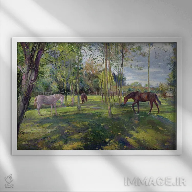 تابلو در مرتع خانه کشیش، ۱۹۹۳ اثر تیموتی ایستون - نمای قابدار سفید