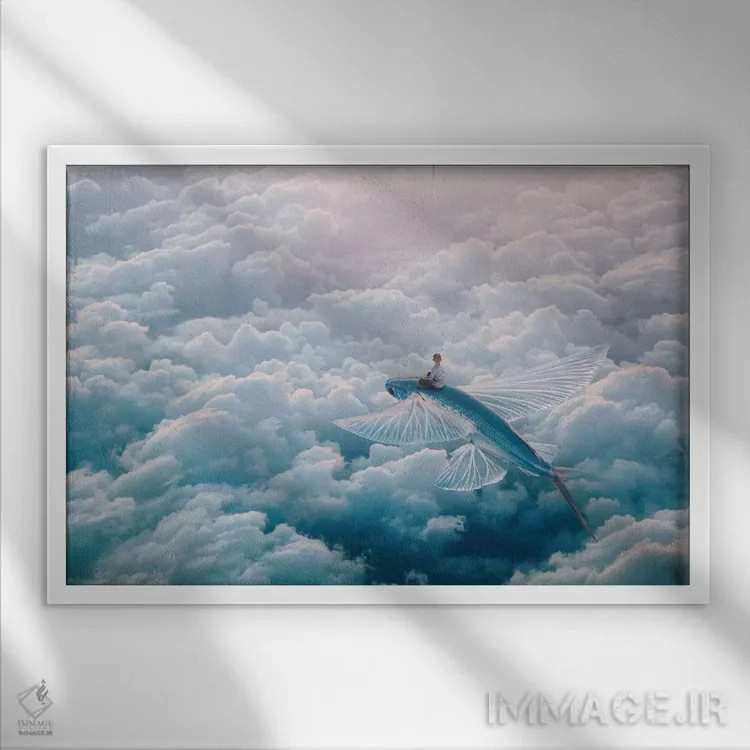 تابلو هواپیما اثر اوگنی سولویف - نمای قابدار سفید