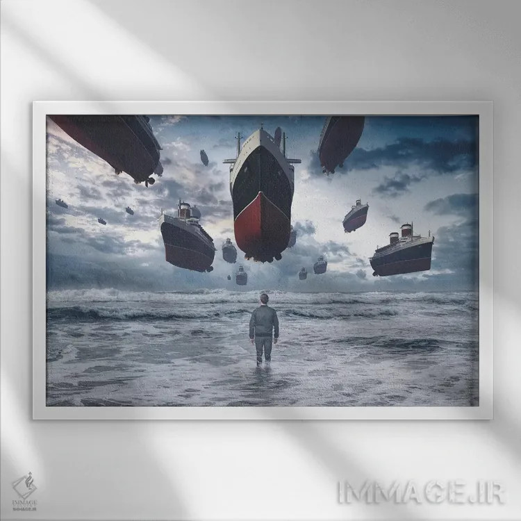 تابلو کوپابلی اثر اوگنی سولویف - نمای قابدار سفید