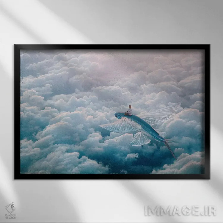 تابلو هواپیما اثر اوگنی سولویف - نمای قابدار مشکی