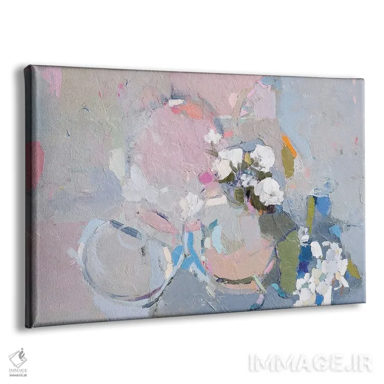 تابلو پودر و گلها اثر النا شرایبمن - نمای پرسپکتیو محصول