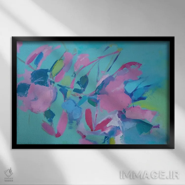 تابلو هوای نیلی اثر النا شرایبمن - نمای قابدار مشکی