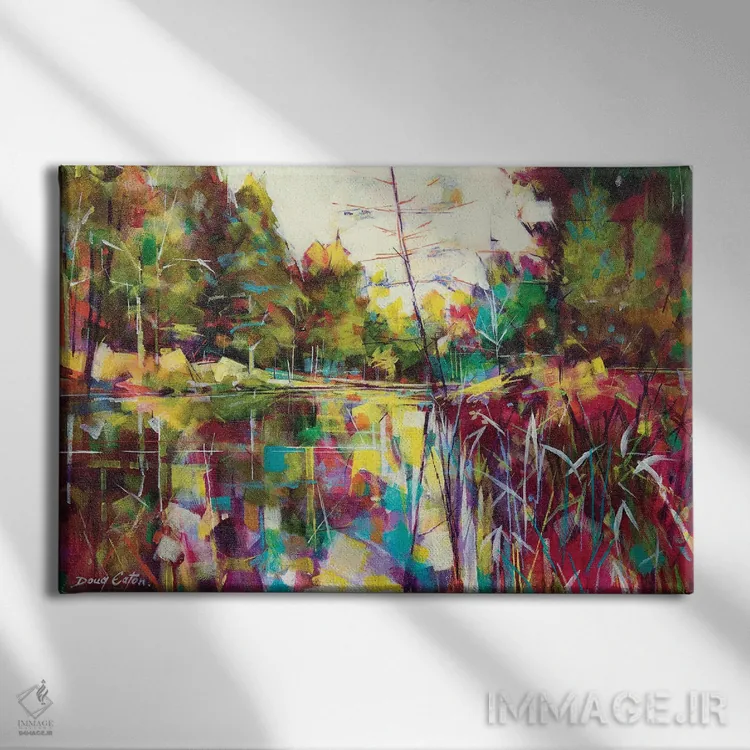 تابلو حوضچههای سودلی (مکان) اثر داگ ایتون - نمای روبهرو روی دیوار