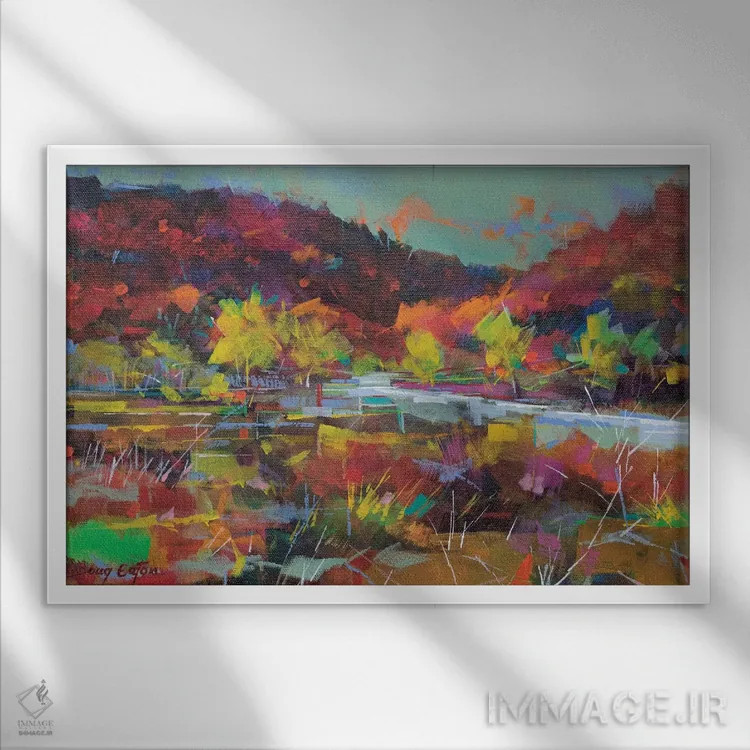 تابلو خاطرات درهٔ وای اثر داگ ایتون - نمای قابدار سفید