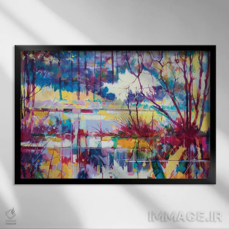 تابلو لبهٔ مِدوکلیف اثر داگ ایتون - نمای قابدار مشکی