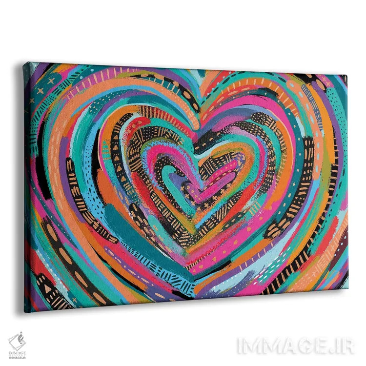 تابلو قلب هنری II اثر اتاوی (برند هنری) - نمای پرسپکتیو محصول