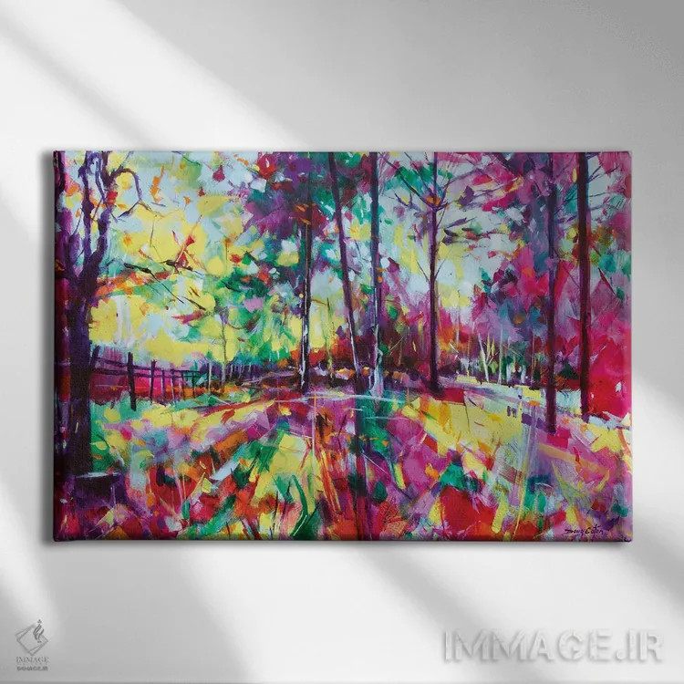 تابلو نزدیک کلبهٔ ووستر اثر داگ ایتون - نمای روبهرو روی دیوار