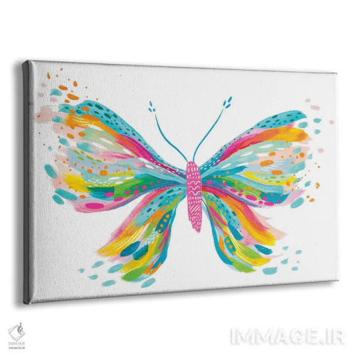 تابلو پروانه هفتم اثر اتاوی (برند هنری) - نمای پرسپکتیو محصول