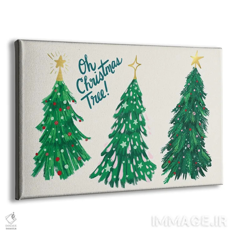 تابلو ای درخت کریسمس اثر اتاوی (برند هنری) - نمای پرسپکتیو محصول