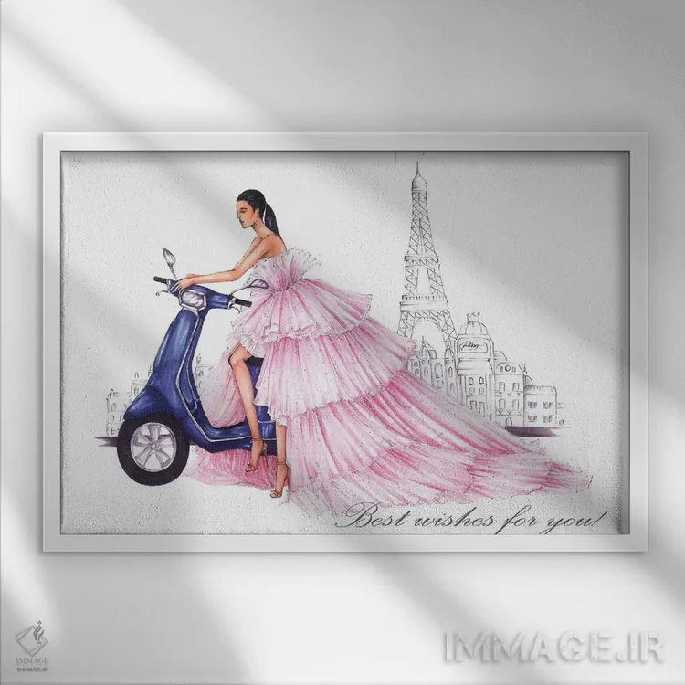 تابلو مد فاخر جامباتیستا والی پاییز ۲۰۱۷ اثر اریس ترن - نمای قابدار سفید