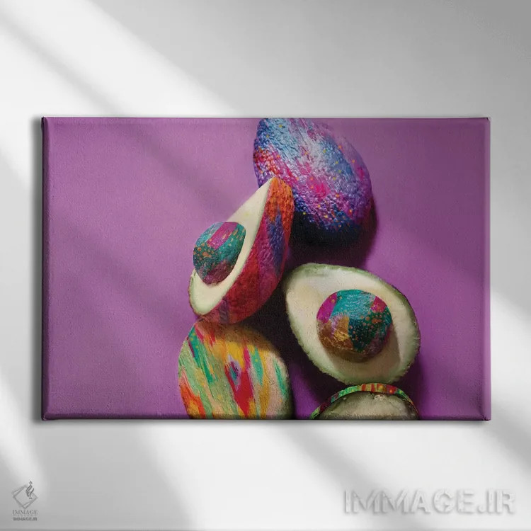 تابلو آووکادو (میوهٔ گرمسیری) اثر اتاوی (برند هنری) - نمای روبهرو روی دیوار